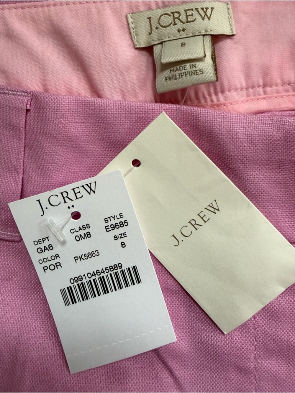 J. Crew Light Pink Scalloped Hem High-Waist Shorts - Picture 5 of 8